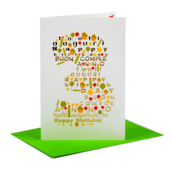 Biglietti auguri COMPLEANNO 3 anni decorato 6pz