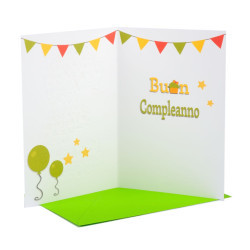 Biglietti auguri COMPLEANNO 3 anni decorato 6pz