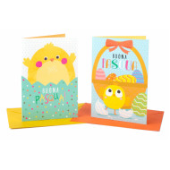 Biglietti augurali PASQUA pulcini 12pz