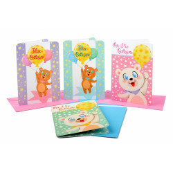 Biglietti BATTESIMO portasoldi orsetti 12pz Biglietti BATTESIMO portasoldi orsetti 12pz