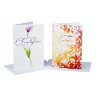 Biglietti CONDOGLIANZE lutto 12pz