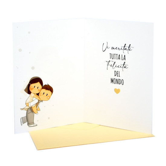 Biglietti auguri MATRIMONIO dolce legno 12pz Biglietti auguri MATRIMONIO dolce legno 12pz