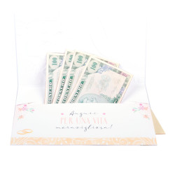 Biglietti augurali MATRIMONIO portasoldi acquerello 12pz Biglietti augurali MATRIMONIO portasoldi acquerello 12pz