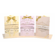 Biglietti auguri SPOSI special gold 12pz
