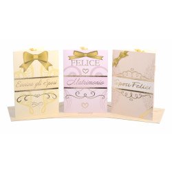 Biglietti auguri SPOSI special gold 12pz