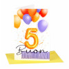Biglietti compleanno 5 anni 6pz