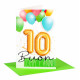 Biglietti compleanno 10 anni 6pz