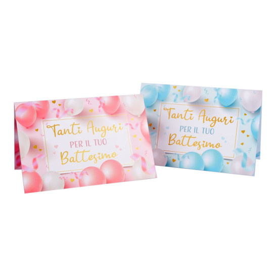 Biglietti felicitazioni BATTESIMO 12pz