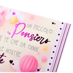 Biglietti auguri NASCITA portasoldi 12pz