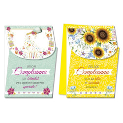 Biglietti auguri COMPLEANNO apri e chiudi 12pz Biglietti auguri COMPLEANNO apri e chiudi 12pz