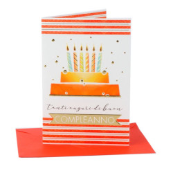 Mini Biglietto Compleanno 8,5 x 13,5 - 12pz