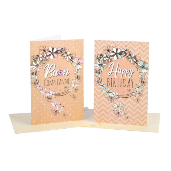 Mini Biglietto Compleanno 8,5 x 13,5 - 12pz Mini Biglietto Compleanno 8,5 x 13,5 - 12pz