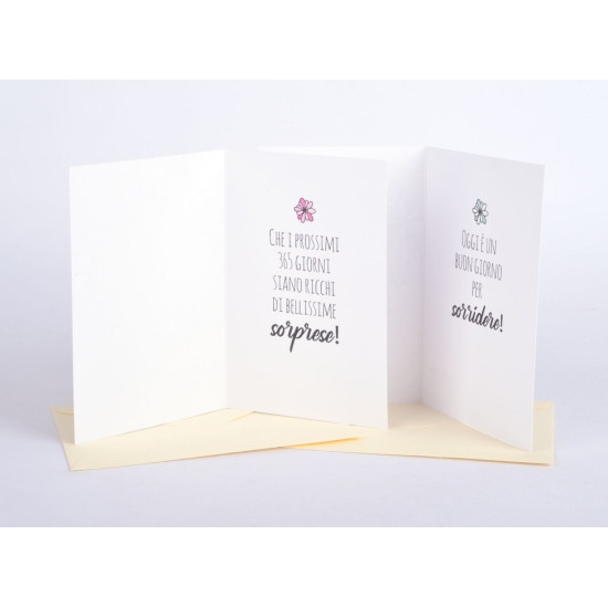 Mini Biglietto Compleanno 8,5 x 13,5 - 12pz Mini Biglietto Compleanno 8,5 x 13,5 - 12pz