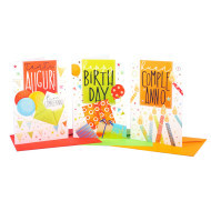 Biglietti auguri COMPLEANNO party oro 12pz