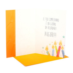 Biglietti auguri COMPLEANNO party oro 12pz Biglietti auguri COMPLEANNO party oro 12pz