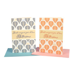 Biglietti BATTESIMO bimbo e bimba 12pz