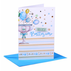 Biglietti BATTESIMO 3D oro 12pz Biglietti BATTESIMO 3D oro 12pz