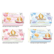 Biglietti auguri CRESIMA portasoldi oro e rilievo 12pz