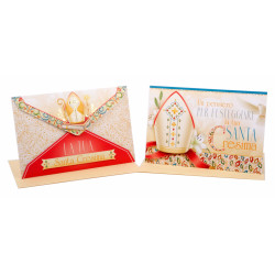 Biglietti auguri CRESIMA porta soldi oro 12pz