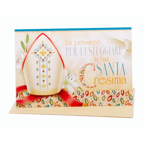 Biglietti auguri CRESIMA porta soldi oro 12pz Biglietti auguri CRESIMA porta soldi oro 12pz