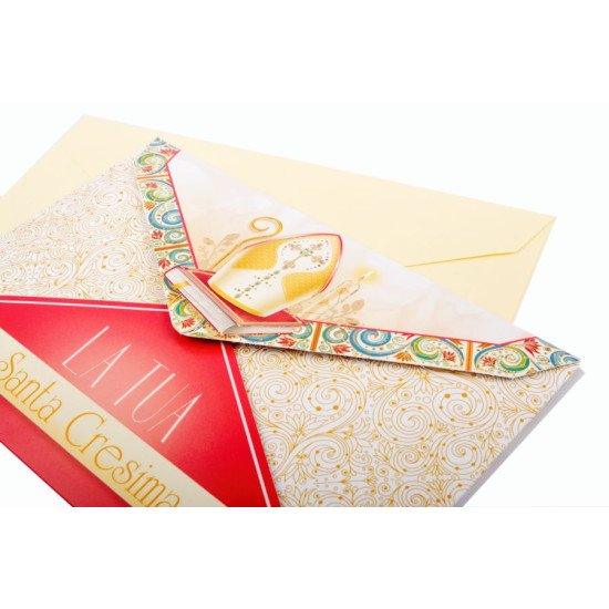 Biglietti auguri CRESIMA porta soldi oro 12pz Biglietti auguri CRESIMA porta soldi oro 12pz