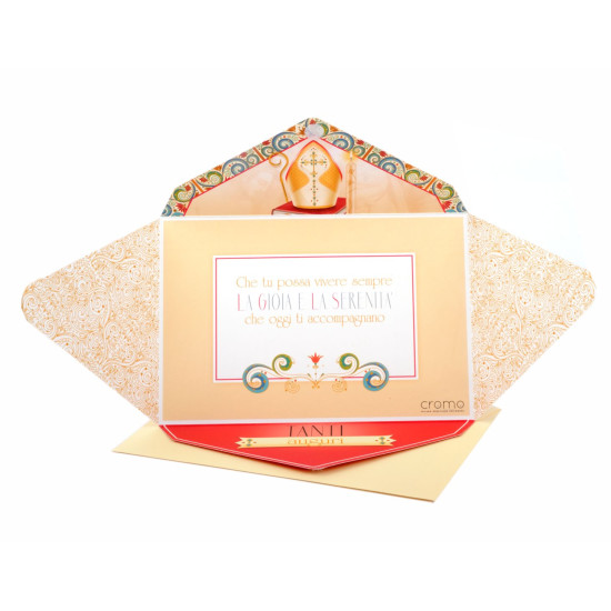 Biglietti auguri CRESIMA porta soldi oro 12pz Biglietti auguri CRESIMA porta soldi oro 12pz