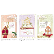 Biglietti auguri CRESIMA foto oro 12pz