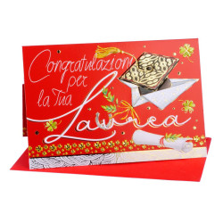 Biglietti auguri LAUREA portasoldi oro e rilievo 12pz Biglietti auguri LAUREA portasoldi oro e rilievo 12pz