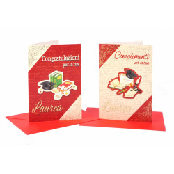 Biglietti LAUREA oro e applicazioni 12pz