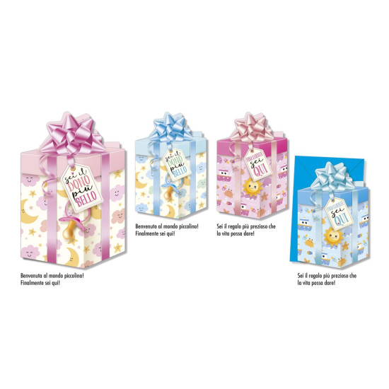 Biglietti auguri NASCITA pacchetti 12pz