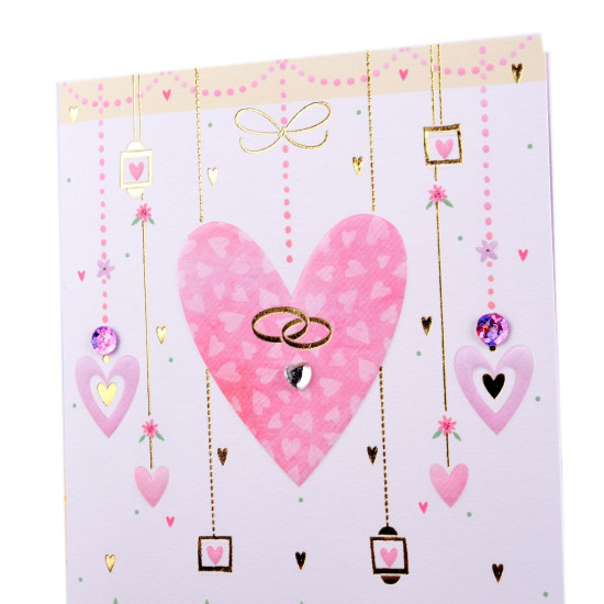 Biglietti auguri MATRIMONIO strass e pailettes 12pz Biglietti auguri MATRIMONIO strass e pailettes 12pz