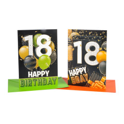 Biglietti 18 ANNI oro e rilievo 12pz