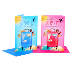 Biglietti auguri PENSIONE viaggi 12pz