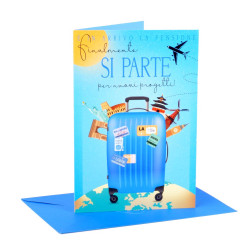 Biglietti auguri PENSIONE viaggi 12pz Biglietti auguri PENSIONE viaggi 12pz