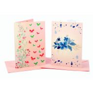 Biglietti auguri SENZA TESTO fiori 3pz