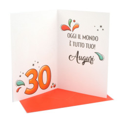 Biglietti auguri 30 anni compleanno 6pz Biglietti auguri 30 anni compleanno 6pz