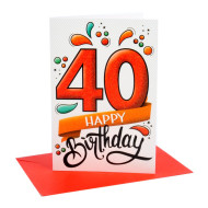 Biglietti auguri 40 anni compleanno 2pz