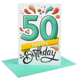 Biglietti auguri 50 anni compleanno 6pz