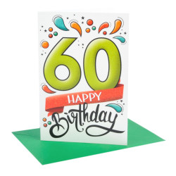 Biglietti auguri 60 anni compleanno 6pz