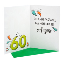 Biglietti auguri 60 anni compleanno 6pz Biglietti auguri 60 anni compleanno 6pz