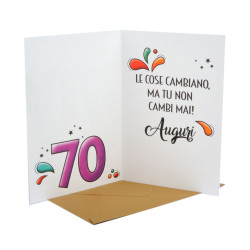 Biglietti auguri 70 anni compleanno 6pz Biglietti auguri 70 anni compleanno 6pz