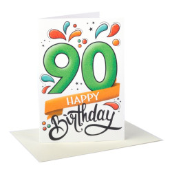 Biglietti auguri 90 anni compleanno 6pz