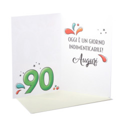 Biglietti auguri 90 anni compleanno 6pz Biglietti auguri 90 anni compleanno 6pz