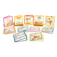 Mini biglietti auguri SOLEIL 8x8cm 72pz