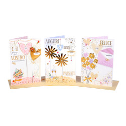 Biglietti auguri ANNIVERSARIO anni e tipo 12pz