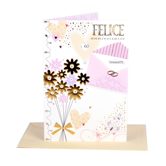 Biglietti auguri ANNIVERSARIO anni e tipo 12pz