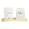 Biglietto auguri 25 ANNIVERSARIO argento 12pz