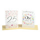 Biglietto auguri 25 ANNIVERSARIO argento 12pz