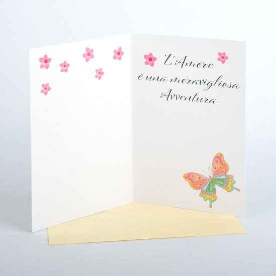 Biglietto auguri 25 ANNIVERSARIO argento 12pz