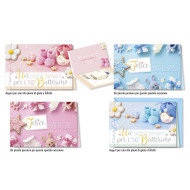 Biglietti BATTESIMO cuccioli portasoldi 12pz